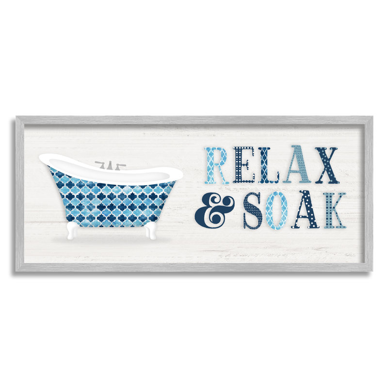 Enseigne de salle de bain Soak Relax, H 24 po x l 10 po, Estampe numérique Farmhouse