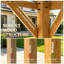 Pavillon de jardin robuste, pavillon de jardin extérieur avec toit rigide, abri de patio spacieux