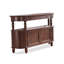 Console demi-cercle en bois massif brun noisette-718113908