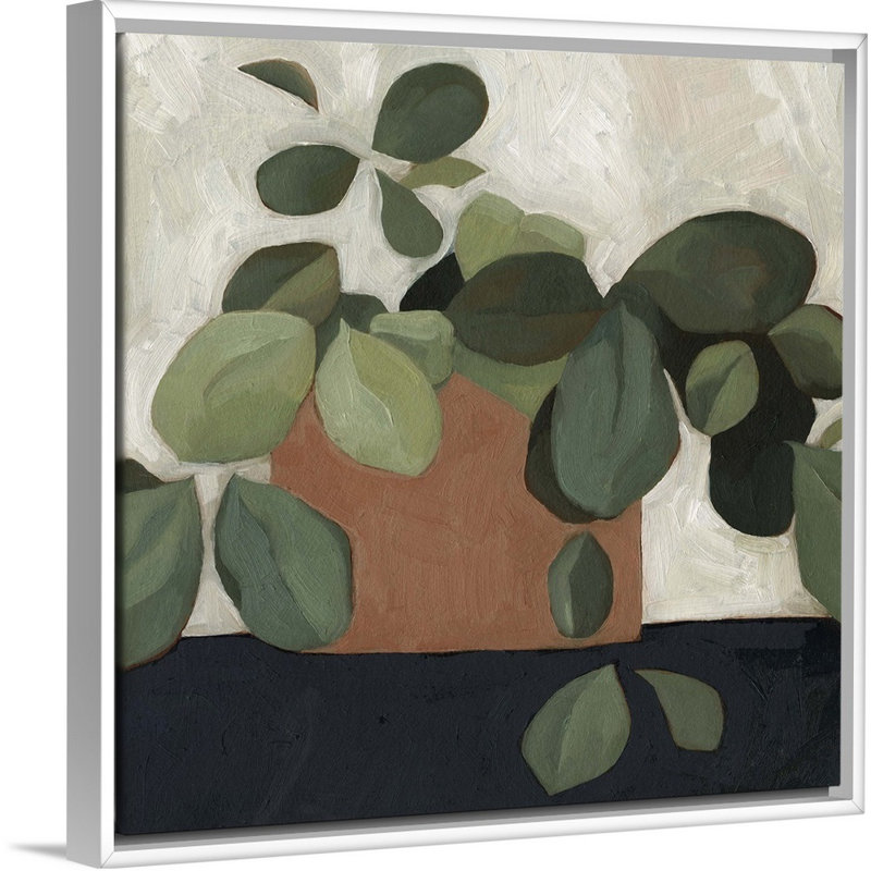 Jade Hoya I, art mural sur toile, H 14 po x l 14 po, Toile avec cadre blanc