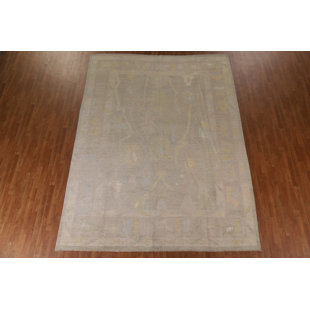 Tapis unique en laine noué à la main 8 pi 10 po x 11 pi 9 po nouvel âge Oushak