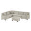 Canapé modulaire Canapé modulaire en forme de U de 125,2 po avec repose-pieds mobile et poches de rangement latérales pour le salon, taupe clair-131247142
