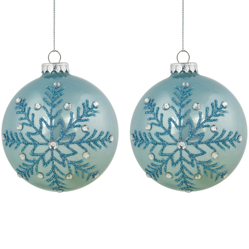 Ornement boule de couleur unie Northlight, Bleu
