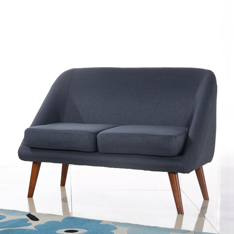 Kalum Upholstered 49.2'' Loveseat, Blue