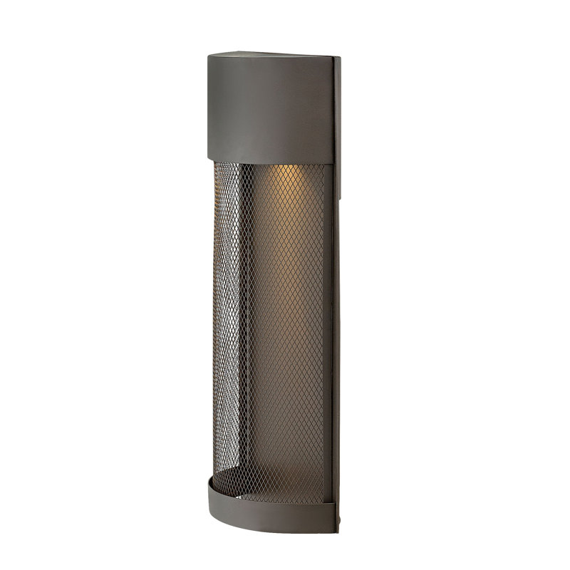 Aria Pocket 1-Light Outdoor Sconce, Black, Halogen