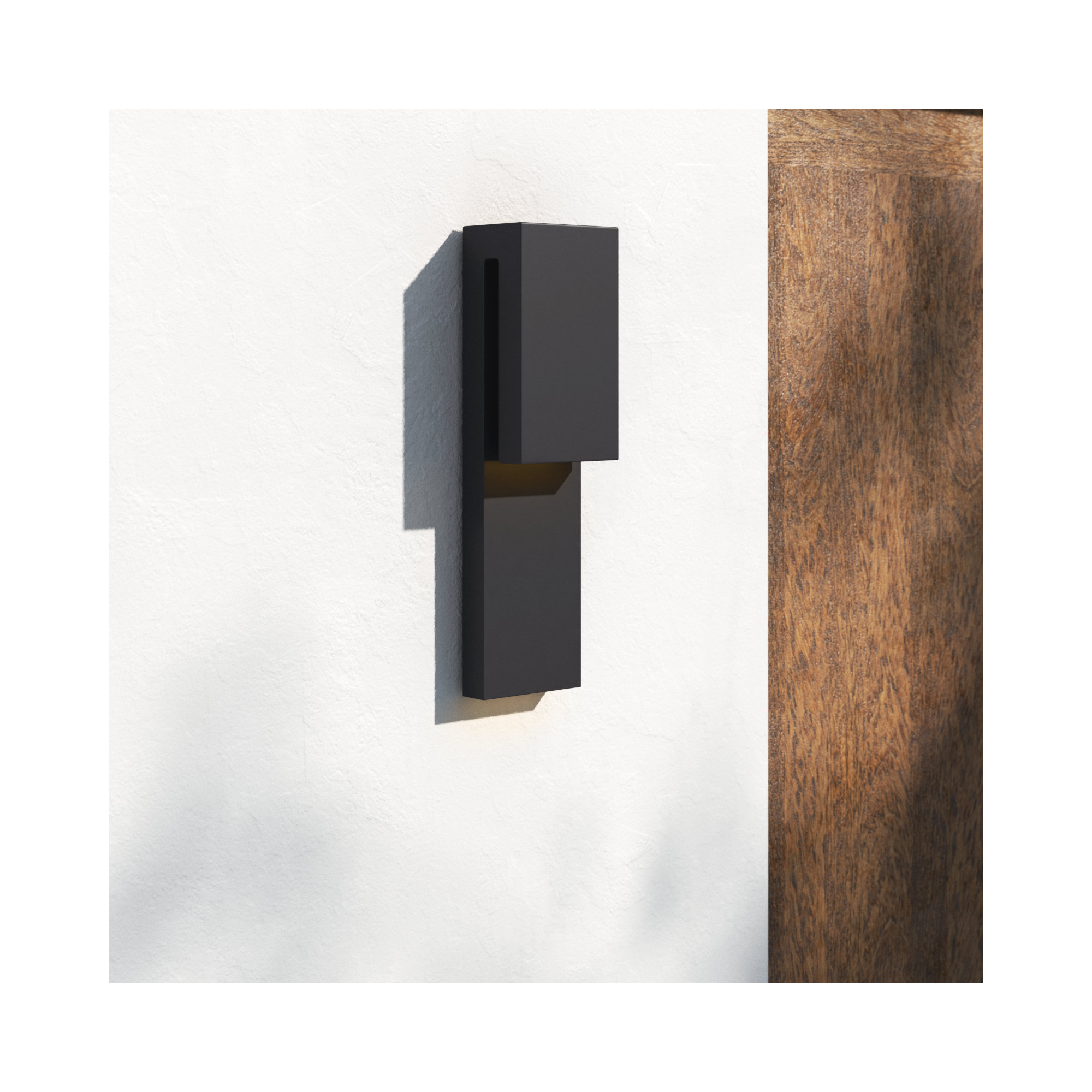 Bronwyn Outdoor Aluminum LED Wall Light, Black