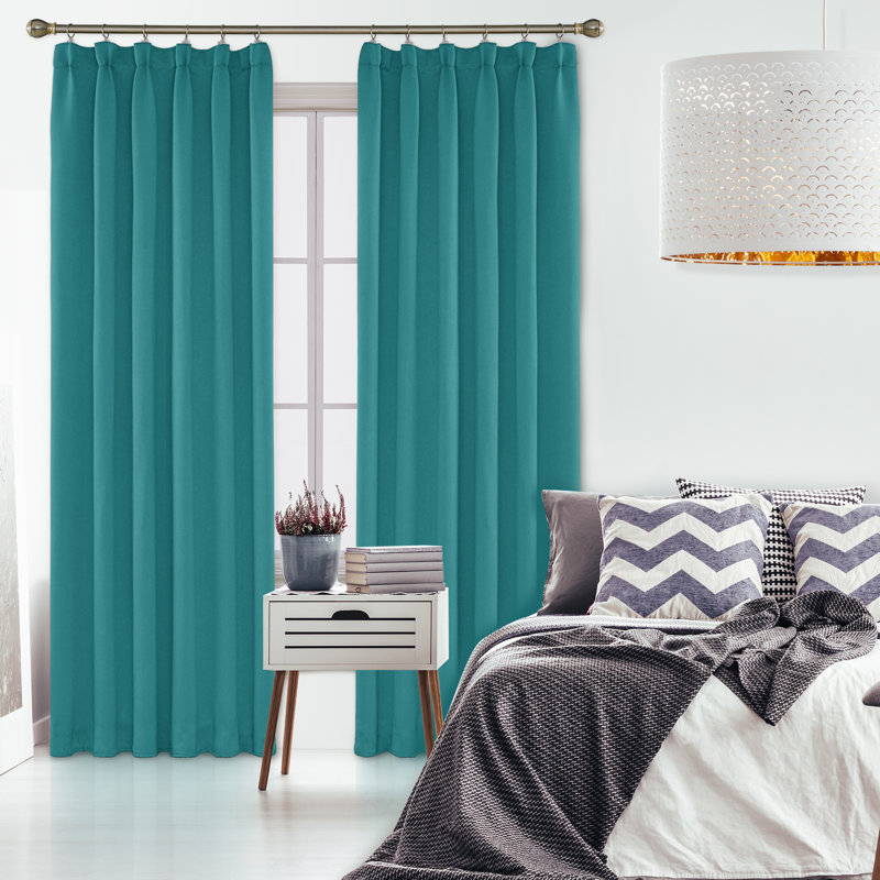 Fari Blackout Curtain Pair, 229cm W x 229cm D, Light Grey