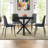 Folmar 39.5" W 5-Piece Round Dining Set with Chenille Chairs-95092223
