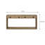 Console English Knotty Oak avec tiroirs silencieux et tablette ouverte