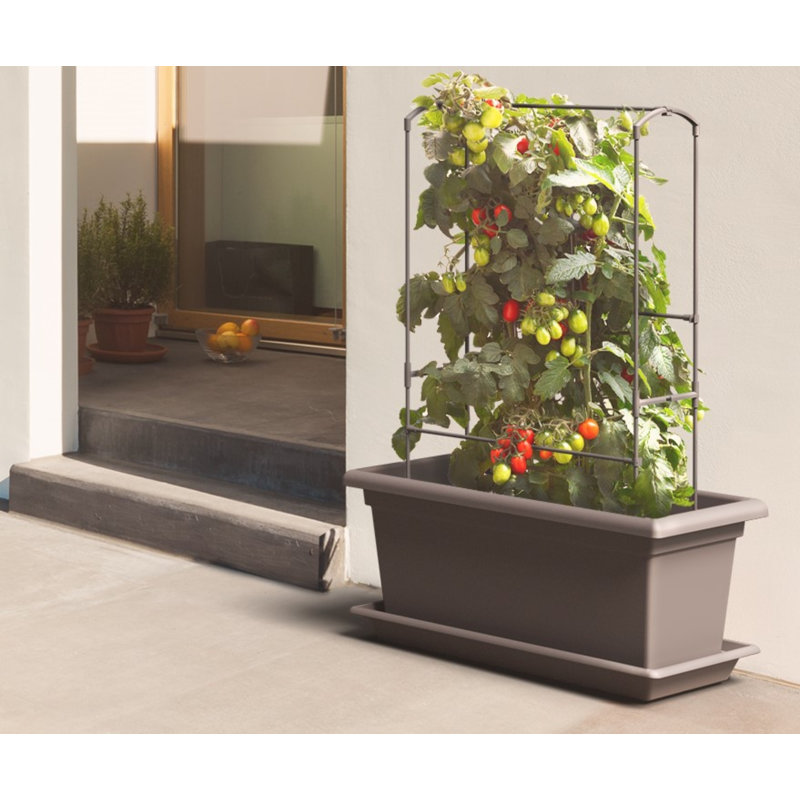 Self-Watering Planter, Flower Pot - Living Wall Kit, 39cm H x 98cm W x 38cm D, Stone Grey