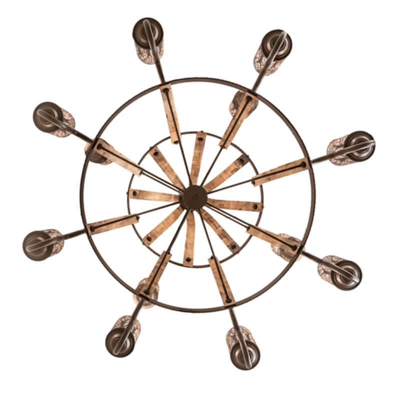 Barrel Stave 12 - Light Chandelier