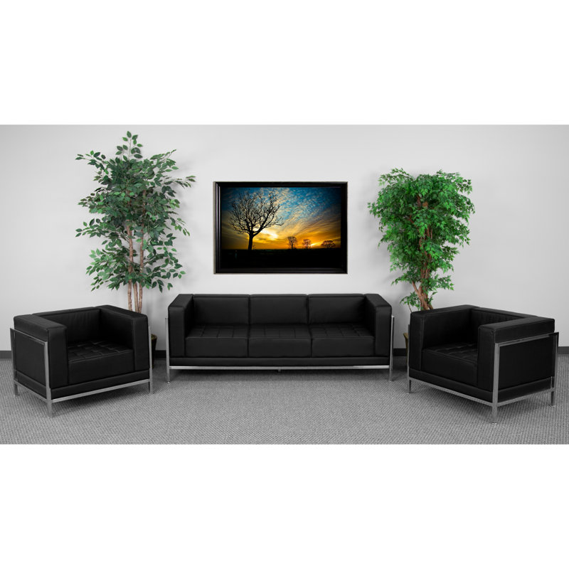 Chrysanthi LeatherSoft Modular Sofa & Chair Set with Taut Back and Seat