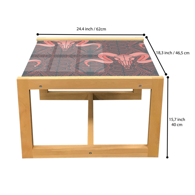 Jakevious Trestle Coffee Table, 40cm H x 46.5cm W x 62cm D
