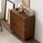 Modern Nut-Brown Solid Wood Accent Cabinet