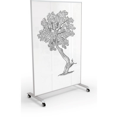 Hierarchy MooreCo Yes Glass Freestanding Metal Glass Board