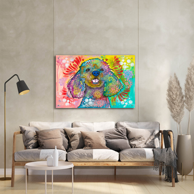 «Poodle Pup» par Dean Russo, H 24 po x l 36 po