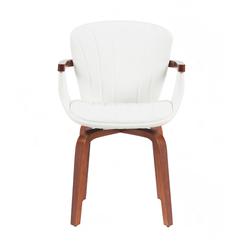 Ensemble de 2 chaises de salle à manger pivotantes Modern, Blanc