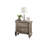Luxury Classic Antique Silver / Champagne Finish 1pc Nightstand Storage Space Bedside Table Bedroom Furniture