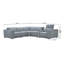 Canapé modulaire inclinable électrique en cuir véritable italien avec repose-tête et console sans fil-130140019