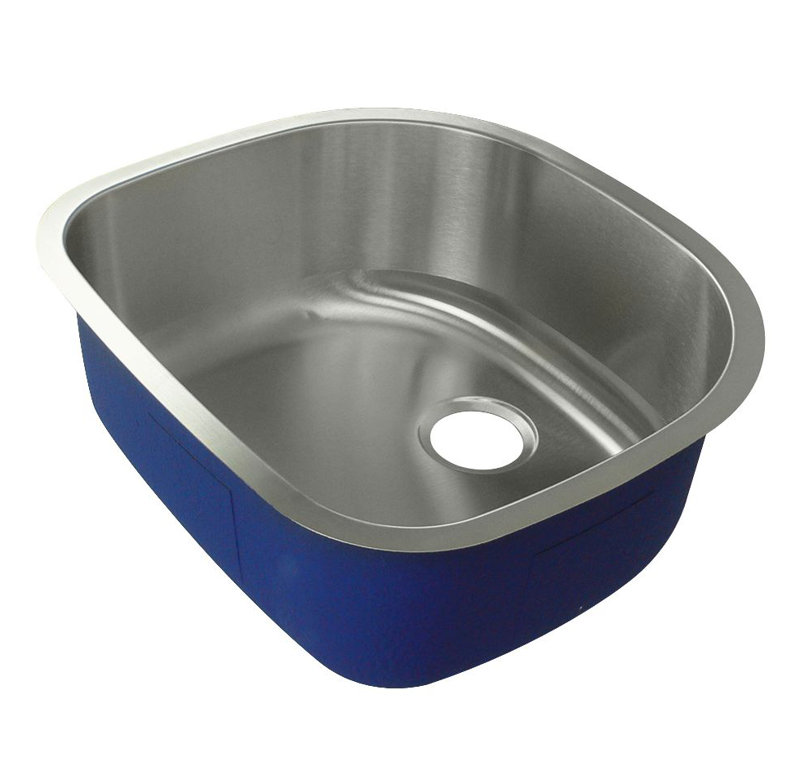 Transolid Meridian 21'' W Single Bowl Stainless Steel Kitchen Sink
