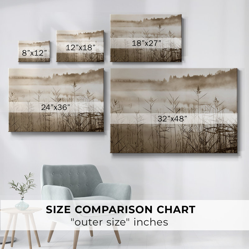 Toile tendue tendue avec châssis sépia doux, H 8 po x l 12 po