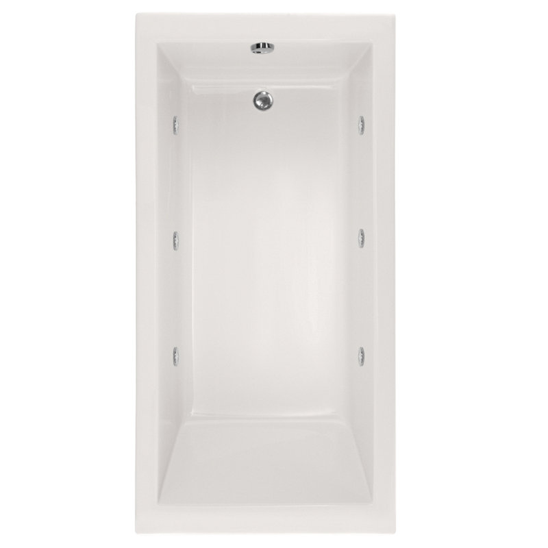 Lacey 72'' L Bathtub, White, Polished Chrome