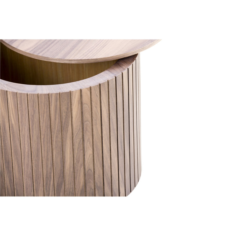 Nested Table 2 Piece , Walnut Colour Coffee Table, Space Saving For Living/Lounge Area, Pieces Tables, Round And Stylish