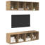 TV Cabinet Set 3 Pcs Engineered Wood-258398400