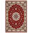 Tessa Collection Digital Print Cotton-Polyester Burgundy Floral Rug-572245904