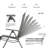 Okelly Outdoor Metal Chaise Lounge