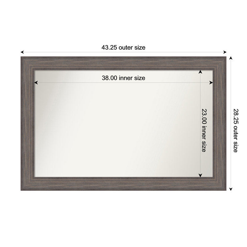Miroir Hannaley, 28,25 po x 43,25 po, Rectangle