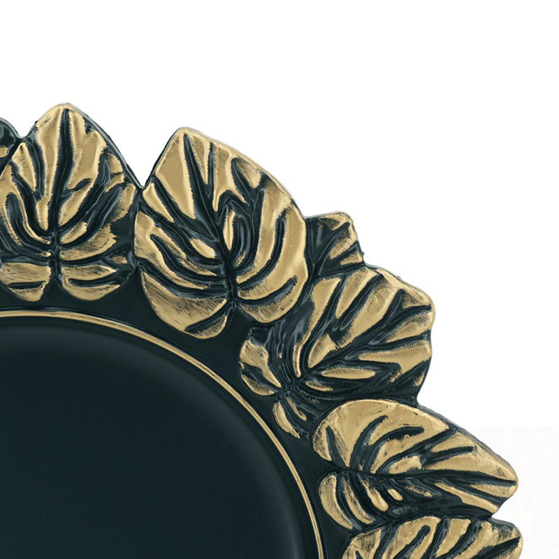 Ensemble de 8 assiettes décoratives à bords en forme de feuille