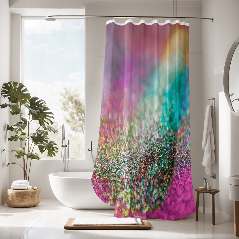 Abstract Shower Curtain, 72" H x 70" W