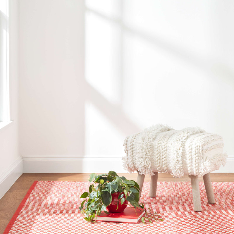 Mainsail Red Handwoven Indoor/Outdoor Rug, Rectangle 9' x 12'
