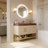 Modern Bathroom Vanity with Seamless Ceramic Sink and Gold Accent Free Standing Cabinet,  for Stylish and Functional Bathrooms.-956515434-956515436