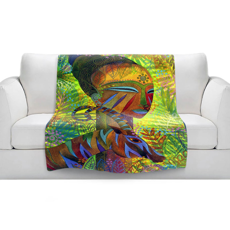 Couverture sherpa Grands doux africain, l 68 po x L 80 po