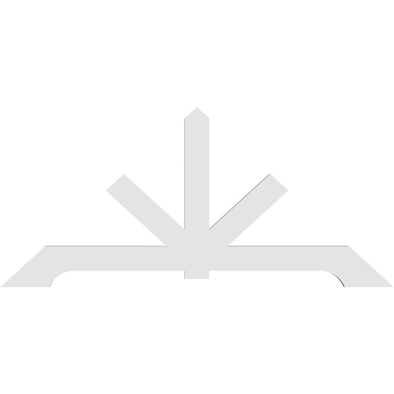 Support de pignon en PVC de qualité architecturale Vanguard, H 44 po x l 96 po (pas: 11/12), P 2 po x F 6 po