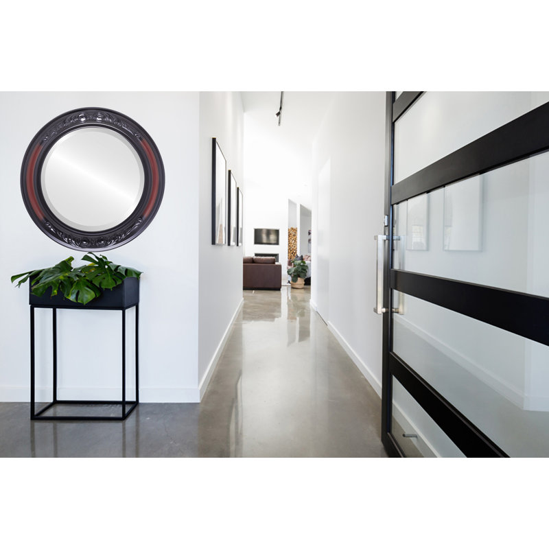 Miroir d'appoint Winfrey, H 33 po x l 33 po, Bois de rose