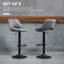 Ensemble de 2 tabourets de bar, tabourets de bar pivotants à hauteur réglable, base ronde en métal lourd et repose-pieds