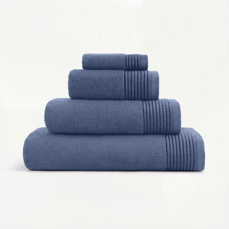 Towels 100% Cotton Plush Hand Towel, Navy