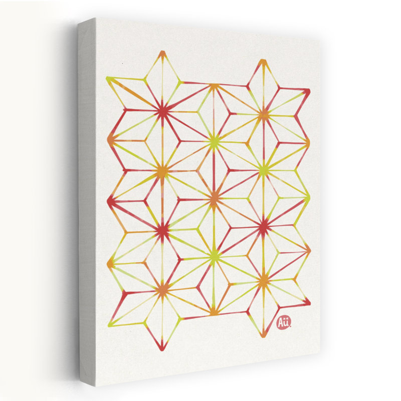 Contemporary Art Geometric Traditional Abstract Nature Landscape Wall Art by Aia Ueno - Wrapped Canvas Print