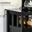 Buffet pour le vestibule, la cuisine ou le bar à café, armoire noire avec 2 portes et une étagère réglable à trois niveaux.