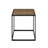 Square End Table with Parquet Top