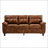 79" Three Seater Sofa,Faux Leather Couch,Cushioned Back-878589853