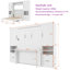 Lit escamotable double avec placard et tiroirs-260775500