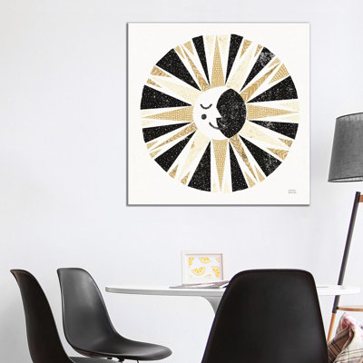 Moonshine Black Gold Sq by Michael Mullan - Wrapped Canvas Print