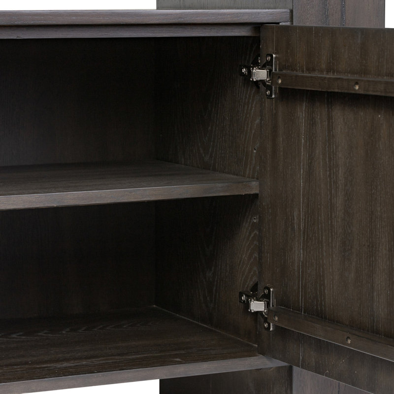 Fisher Bookcase-Smoked Black Veneer, Smoked Black Veneer