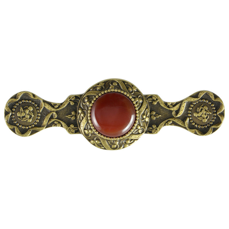 Poignée de bijoux 3 po Jewels I, Laiton antique