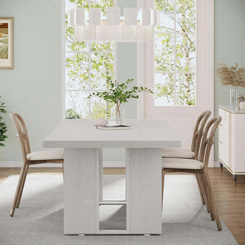 Baron Dining Table, Wash White