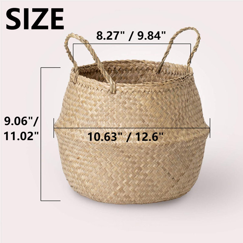 Pot à fleurs avec poignées, H 9,06 po x l 8,27 po x P 10,63 po